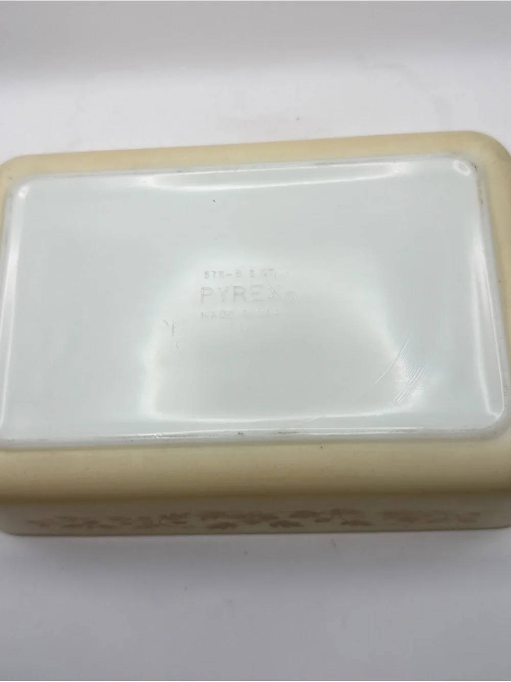 Pyrex Gold Acorn 2 Quart 575-B  Rectangular Casserole No lid Grandmacore Cottage